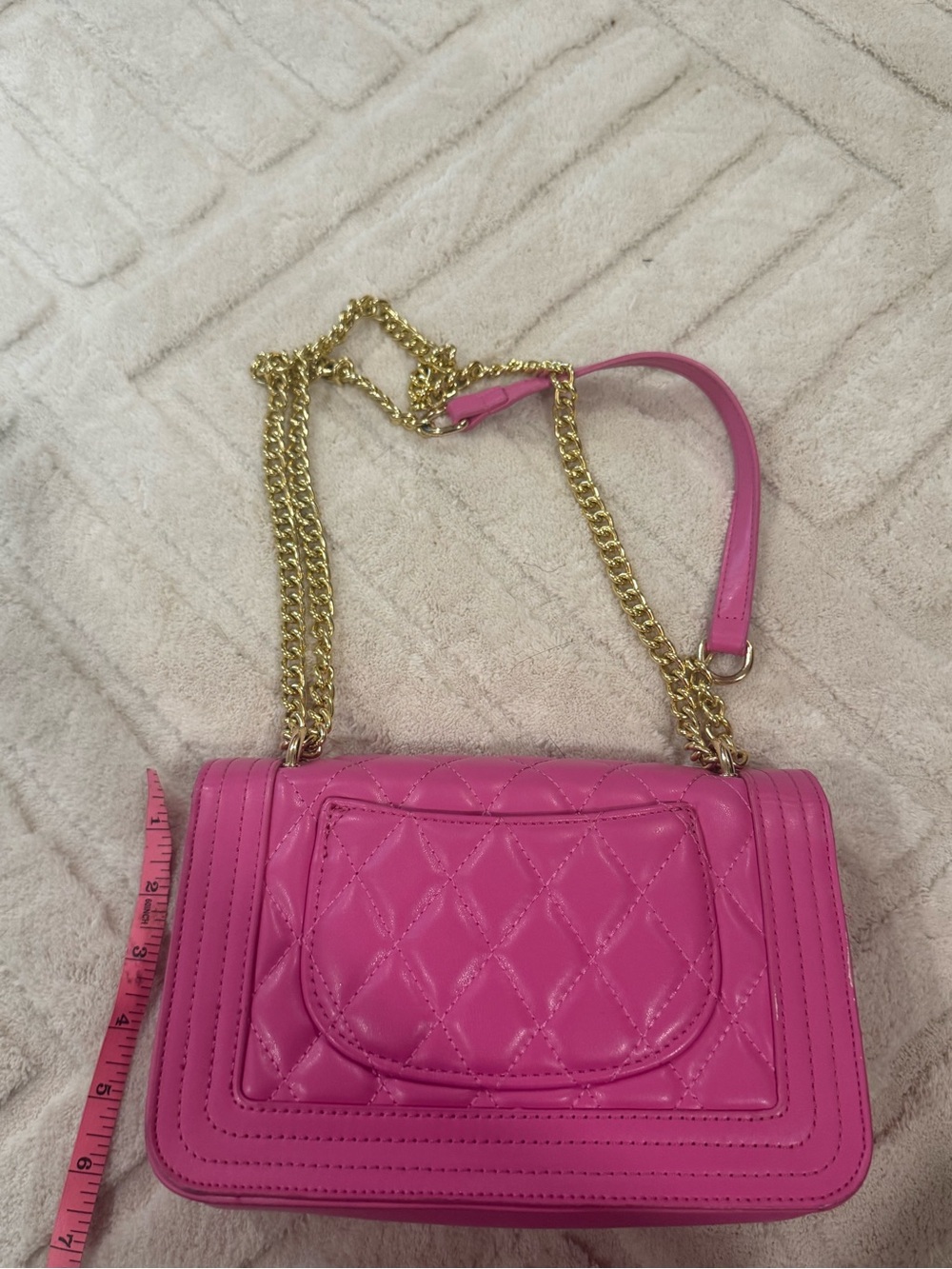 Quilted Pink Chain Shoulder Bag - Designer-Inspired